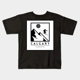 Calgary ski - Alberta Canada Kids T-Shirt